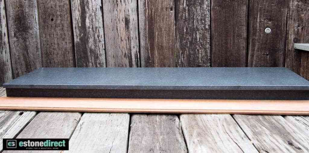 Honed granite hearth