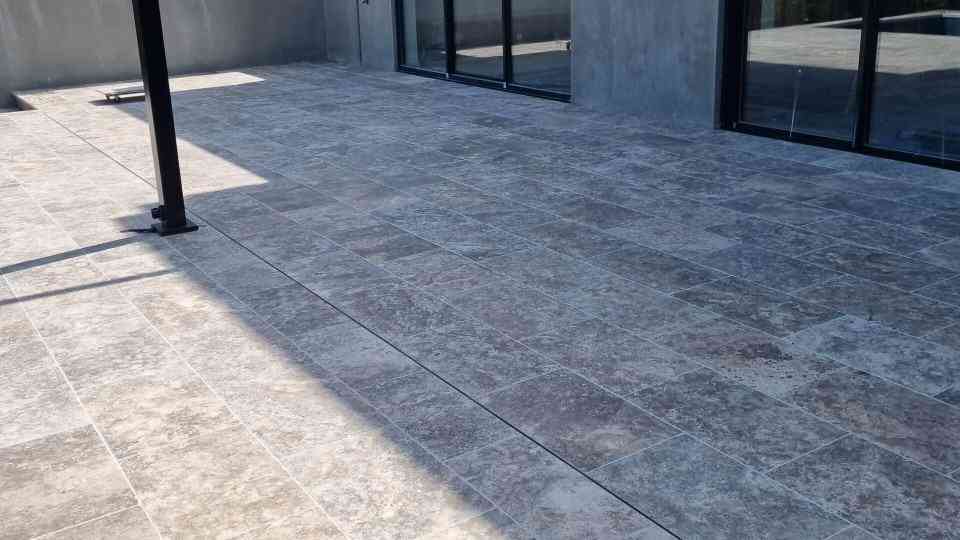 silver travertine 