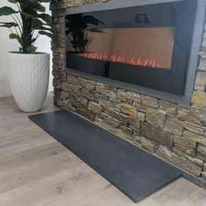 honed granite fireplace hearth